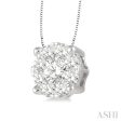 1 2 Ctw Lovebright Round Cut Diamond Pendant in 14K White Gold with Chain Online