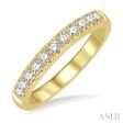 1 3 ctw 11 Stone Round Cut Diamond Wedding Band in 14K Yellow Gold Online Hot Sale