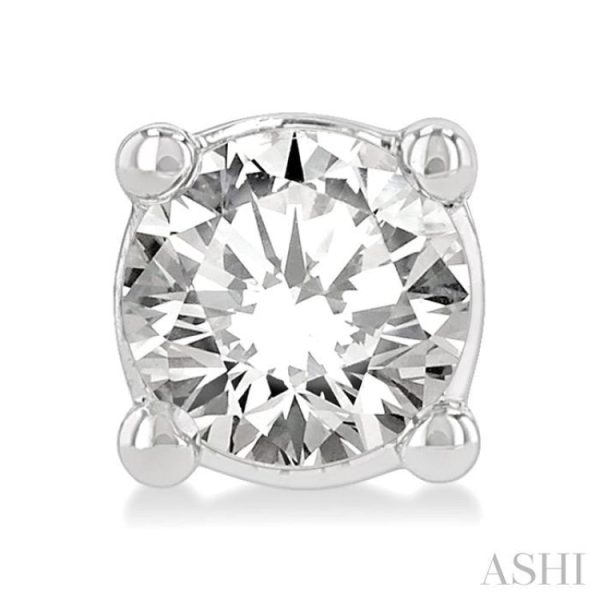 1 3 Ctw Round Cut Diamond Stud Earring in 14K White Gold Online Hot Sale