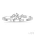 1 8 ctw Petite Open Center Scatter Round Cut Diamond Fashion Ring in 14K White Gold on Sale