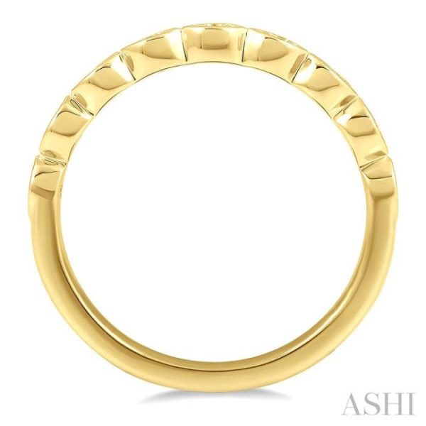 1 10 ctw Marquise Mount Link Round Cut Diamond Wedding Band in 14K Yellow Gold Online Hot Sale