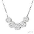 1 2 Ctw Round Cut Diamond Lovebright Necklace in 14K White Gold Hot on Sale