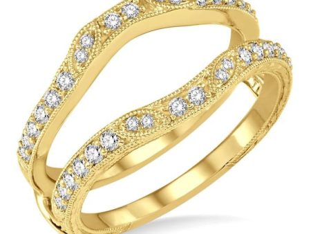 1 3 Ctw Round Diamond Insert Ring in 14K Yellow Gold For Discount