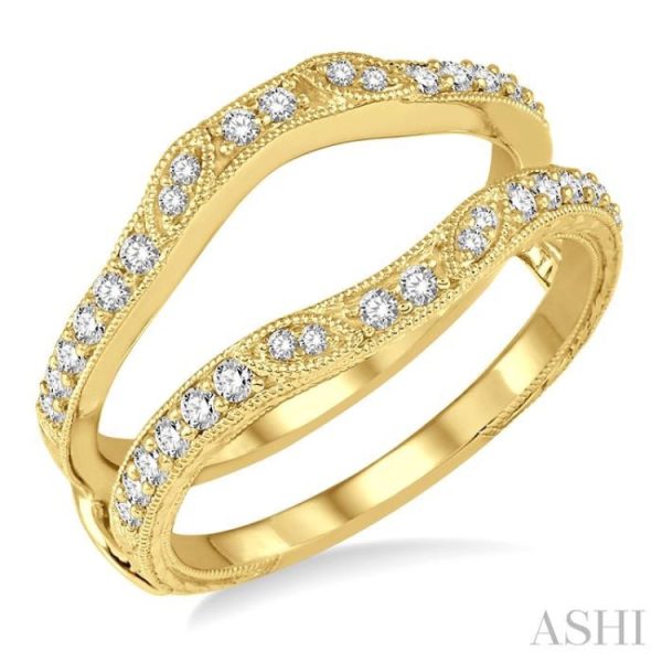 1 3 Ctw Round Diamond Insert Ring in 14K Yellow Gold For Discount