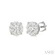 1 3 Ctw Lovebright Round Cut Diamond Stud Earrings in 14K White Gold Online