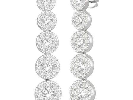 1 1 6 Ctw Lovebright Round Cut Diamond Earrings in 14K White Gold For Cheap