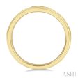 1 2 Ctw Round Cut Diamond Inlay Wedding Band in 14K Yellow Gold Online now