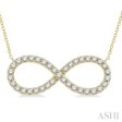 1 2 Ctw Round Cut Diamond Infinity Necklace in 14K Yellow Gold Online now