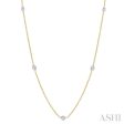 1 2 Ctw Round Cut Diamond Fashion Necklace in 14K Yellow and White Gold Hot on Sale