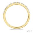 1 3 Ctw Arched Center Round Cut Diamond Wedding Band in 14K Yellow Gold on Sale