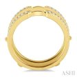 1 3 Ctw Round Cut Diamond Insert Ring in 14K Yellow Gold Online Sale