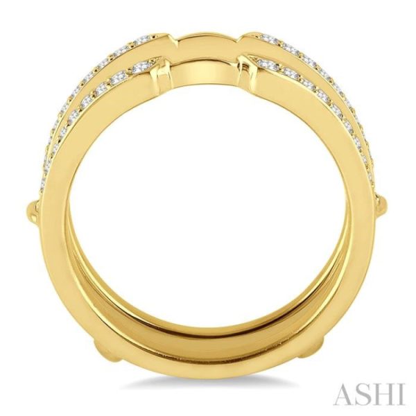 1 3 Ctw Round Cut Diamond Insert Ring in 14K Yellow Gold Online Sale