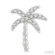 1 10 Ctw Palm Tree Round Cut Diamond Petite Fashion Earring in 14K White Gold Online now