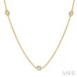 1 2 Ctw Round Cut Diamond Fashion Necklace in 14K Yellow Gold Cheap