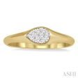 1 10 ctw Pear Shape Lovebright Diamond Ring in 14K Yellow and White Gold For Discount