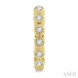 1 10 Ctw Round Cut Diamond Huggie Earrings in 14K Yellow Gold Fashion