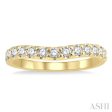 1 2 Ctw Arched Center Round Cut Diamond Wedding Band in 14K Yellow Gold Online