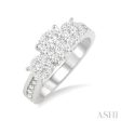 1 2 Ctw Lovebright Round Cut Diamond Ring in 14K White Gold Fashion