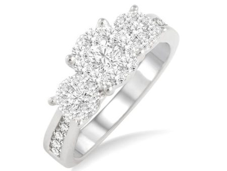 1 2 Ctw Lovebright Round Cut Diamond Ring in 14K White Gold Fashion