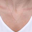 1 20 Ctw Initial  S  Round Cut Diamond Pendant With Chain in 14K Yellow Gold Cheap