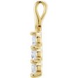 14K Yellow 1 CTW Lab-Grown Diamond Three-Stone Pendant Online