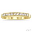 1 4 ctw 11 Stone Round Cut Diamond Wedding Band in 14K Yellow Gold Online now