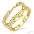 1 3 Ctw Round Cut Diamond Insert Ring in 14K Yellow Gold Online Sale