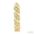 1 5 ctw Petite Swirl Round Cut Diamond Fashion Huggies in 10K Yellow Gold Online Hot Sale