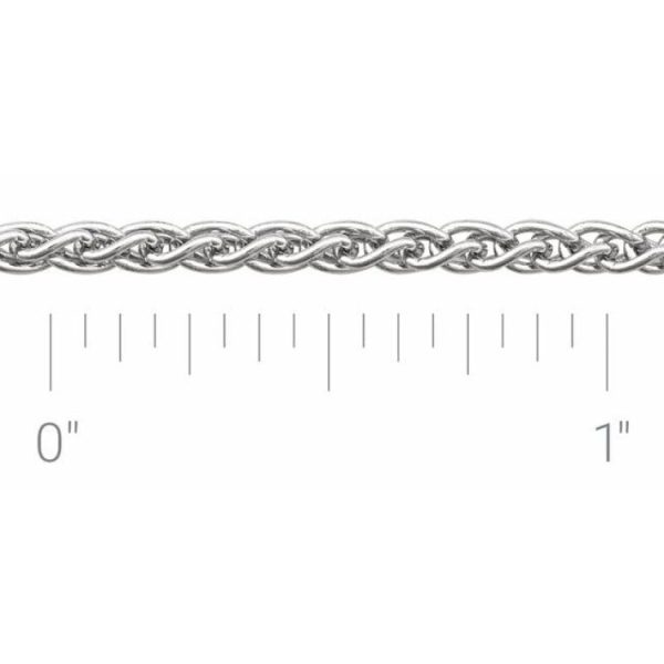 Sterling Silver 2.4 mm Wheat Chain by the Inch Cheap