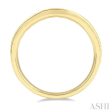 1 2 Ctw Arched Round Cut Diamond Wedding Band in 14K Yellow Gold on Sale