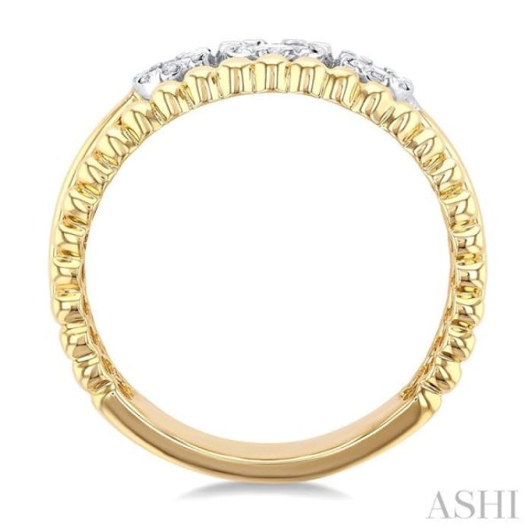 1 4 ctw Past, Present & Future Lovebright Round Cut Diamond Fashion Ring in 14K Yellow and White Gold Fashion