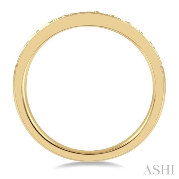 1 3 Ctw Arched Round Cut Diamond Wedding Band in 14K Yellow Gold Online