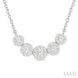 1 2 Ctw Round Cut Diamond Lovebright Necklace in 14K White Gold Hot on Sale