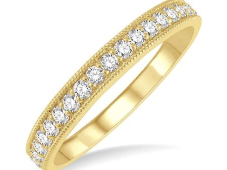 1 3 ctw Round Cut Diamond Wedding Band in 14K Yellow Gold Supply