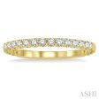 1 4 ctw Lattice Round Cut Diamond Wedding Band in 14K Yellow Gold on Sale