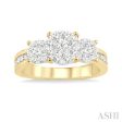 1 2 Ctw Lovebright Round Cut Diamond Ring in 14K Yellow and White Gold Online Sale