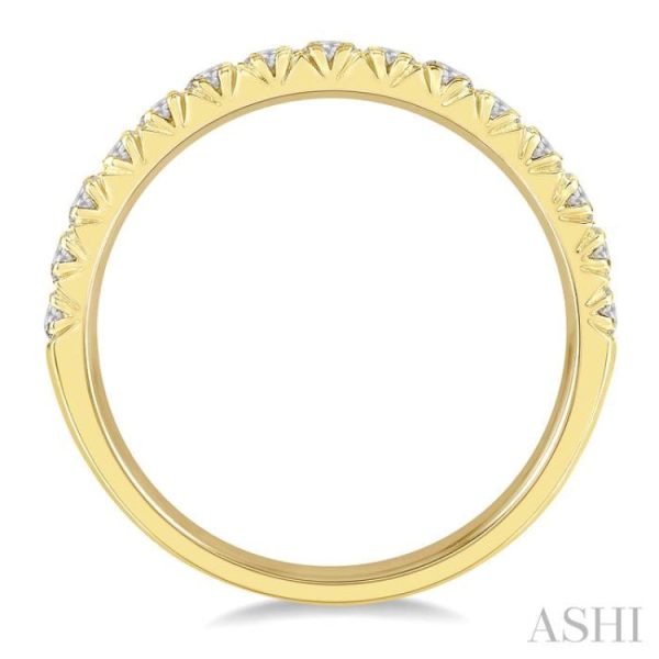 1 2 ctw 15Stones Round Cut Diamond Wedding Band in 14K Yellow Gold Sale