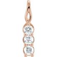 14K Rose 1 2 CTW Lab-Grown Diamond Three-Stone Pendant Sale