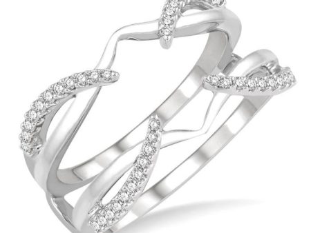 1 4 Ctw Diamond Claw Insert Ring in 14K White Gold on Sale