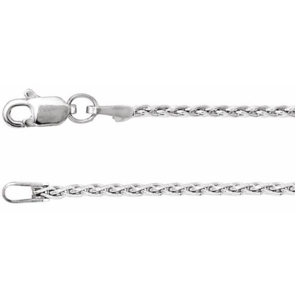 Sterling Silver 1.5 mm Wheat 16  Chain For Sale