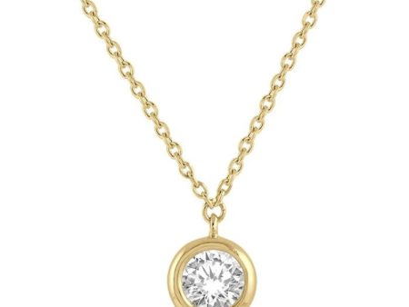 1 3 ctw Round Cut Diamond Necklace in 14K yellow Gold For Discount