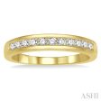 1 3 ctw Channel Set 11 Stone Round Cut Diamond Wedding Band in 14K Yellow Gold For Discount