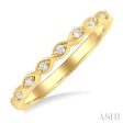 1 10 ctw Marquise Mount Link Round Cut Diamond Wedding Band in 14K Yellow Gold Online Hot Sale