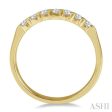 1 3 ctw 7 Stone Round Cut Diamond Wedding Band in 14K Yellow Gold For Cheap