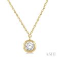 1 10 ctw Round Cut Diamond Necklace in 14K Yellow Gold For Discount