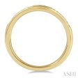 1 3 Ctw Round Cut Diamond Inlay Wedding Band in 14K Yellow Gold Supply