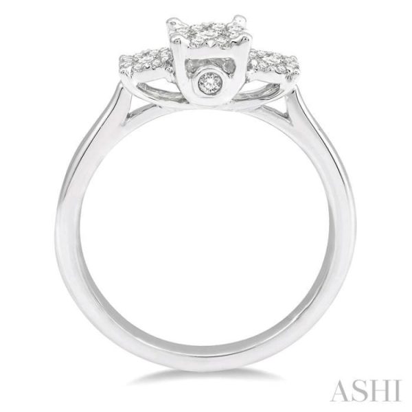 1 3 Ctw Lovebright Round Cut Diamond Ring in 14K White Gold Discount