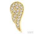 1 10 ctw Petite Angel Wings Round Cut Diamond Fashion Stud Earring in 10K Yellow Gold Online