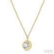 1 3 ctw Round Cut Diamond Necklace in 14K yellow Gold For Discount