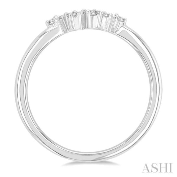 1 8 ctw Petite Open Center Scatter Round Cut Diamond Fashion Ring in 14K White Gold on Sale